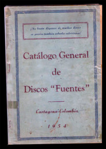 Primer catálogo impreso por Discos Fuentes
